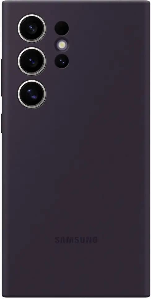 Samsung Silicone Smartphone EF-PS928 für Galaxy S24 Ultra, Handy-Hülle, Silikon, Kratzfest, Schlankes Design, Dark Violet