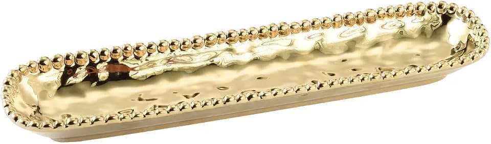 Pampa Bay Porcelain Cracker Cheese and Charcuterie Tray (Gold)