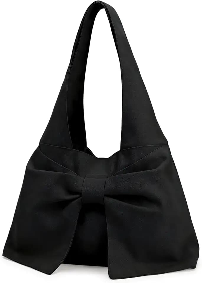CosInStyle Cute Heart Shaped Canvas Tote Bag for Women, Daily Reusable Shoulder Grocery Book Bags with Pocket & Buckle