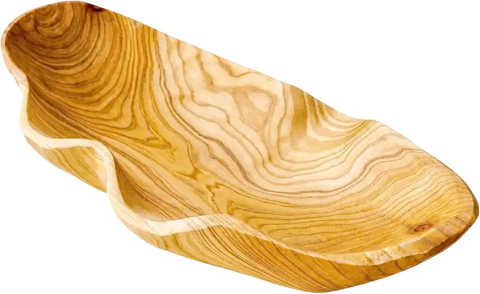 Decorative Wooden Bowls with Natural Fir Wood Grain for Decor Fruit & Keys