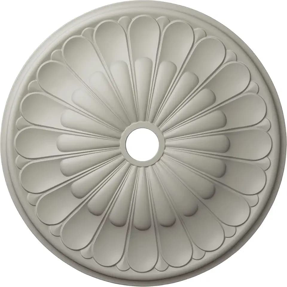31 5/8"OD x 3 5/8"ID x 1 7/8"P Gorleen Ceiling Medallion (Fits Canopies up to 3 5/8"), Hand-Painted Pot of Cream