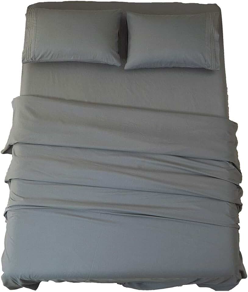 SONORO KATE Bed Sheet Set Super Soft Microfiber Sheets,4PC,Queen Size