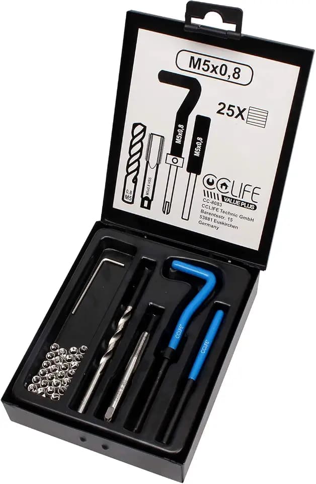 CCLIFE Helicoil Gewindereparatursatz M5 x 0,8