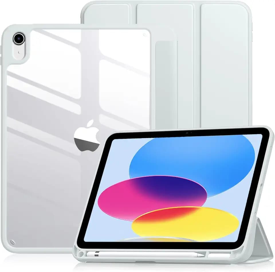 Vobafe Hülle für iPad (A16) 11. 11" 2025/10 Generation 10.9" 2022, Weiß