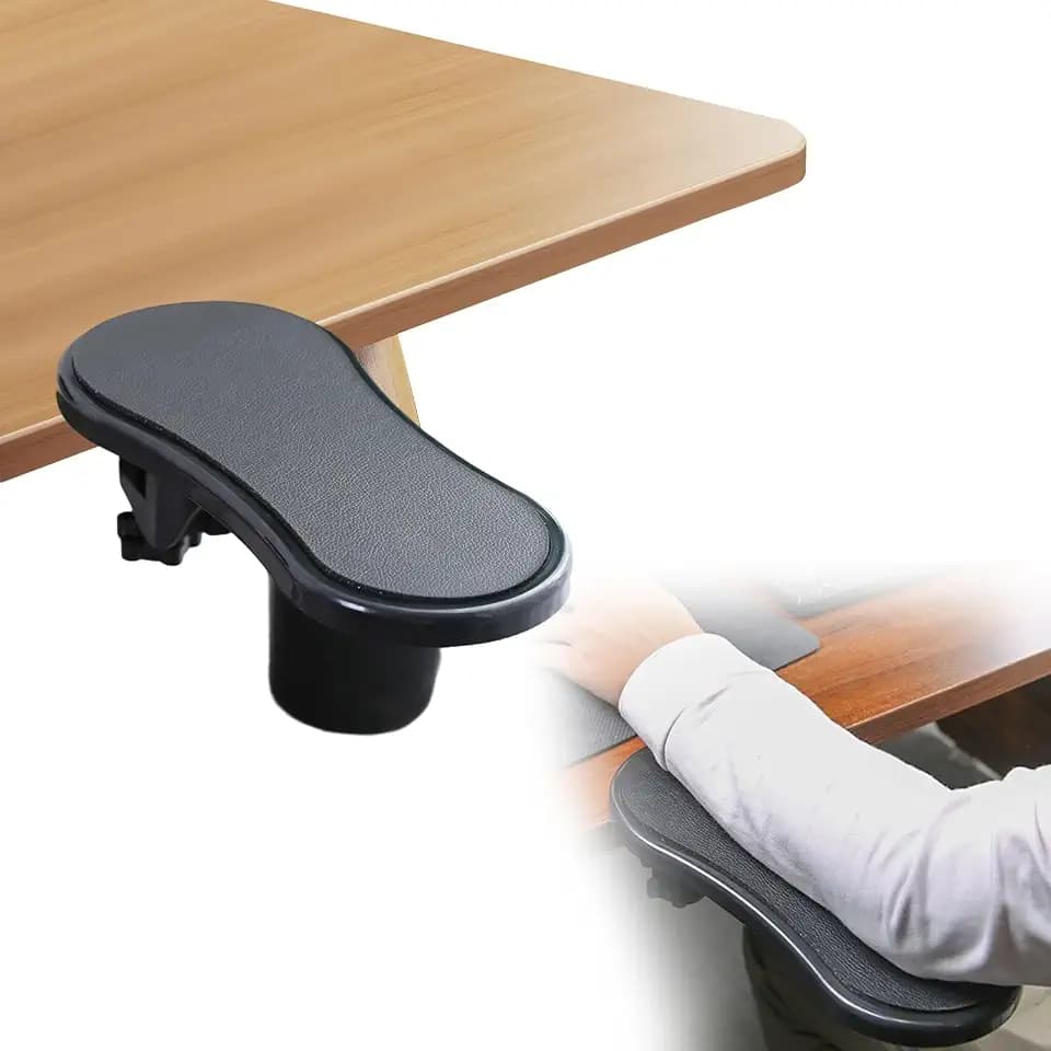 Ergonomische Armlehnenstütze Handgelenkauflage, Armauflage Schreibtisch Extender, Computer-Tischverlängerung, Computerarmhalterung, Armauflage Ellenbogenauflage, 180° Drehbare Armauflage