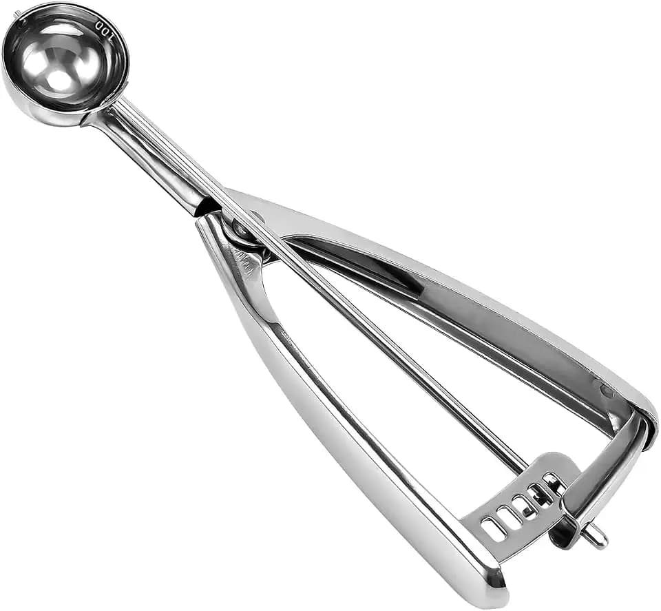 Saebye 2 teaspoon Cookie Scoop, Size #100/2 tsp, Melon Baller Scoop, 1.18 inch/ 30 MM Ball, 18/8 Stainless Steel Mini Ice Cream Scoop, Secondary Polishing