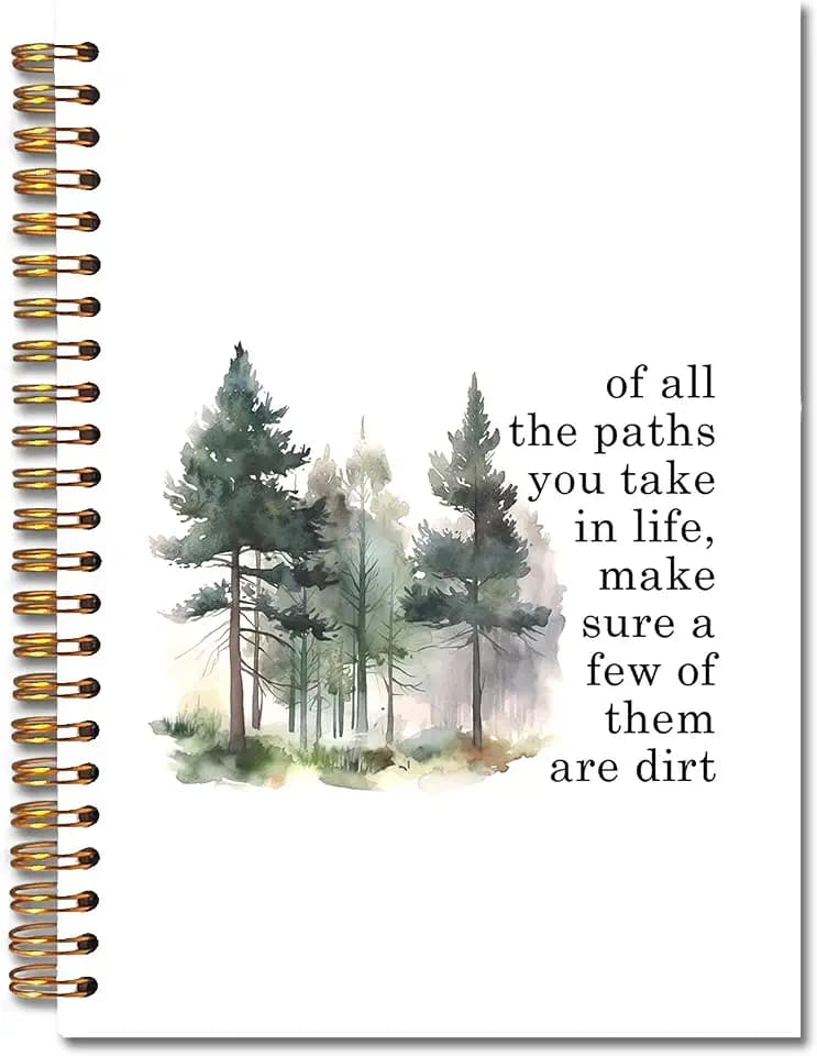JINYO Adventure Camping Notebook, Inspirational Travel Hiking Notebooks for Note Taking, Camping Lover Gifts Journals for Writing, Hiking Gifts Journal Journaling, Spiral Notebook 5.5x8.3 Inch