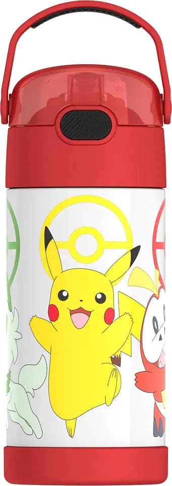 THERMOS FUNTAINER Water Bottle with Straw, 12oz, Pokémon