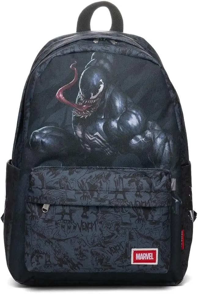 Wondapop Marvel Venom 16 Inch Backpack – Venom & Carnage School Backpack with Laptop Sleeve, Front Pocket & Side Pockets, Venom Bookbag for Kids
