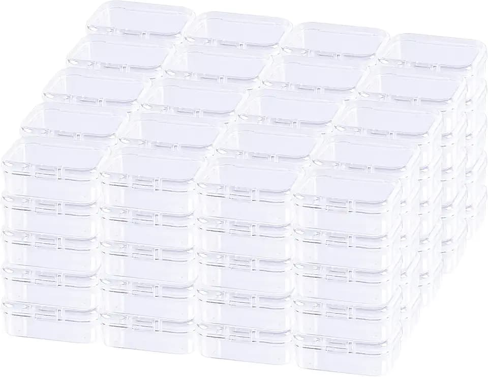Mini Clear Plastic Storage Containers, 2.56x1.77x0.79 inch