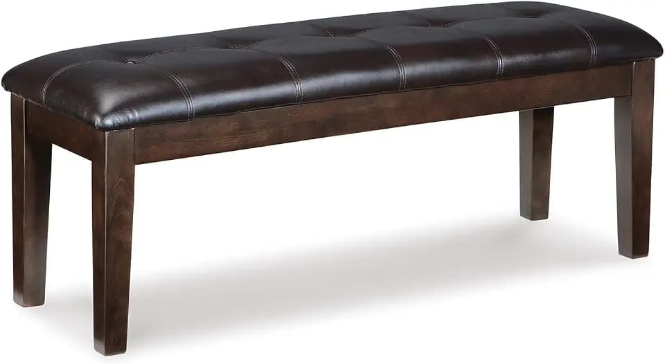 Signature Design by Ashley Haddigan 1-Piece Dining Bench, Faux Leather