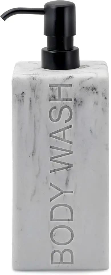 Rectangular Resin Dispenser Premium Bathroom Shampoo Conditioner Body Wash Bottle Modern Refillable Pump Design