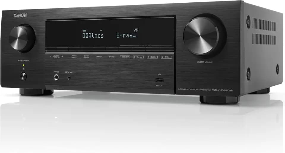 Denon AVR-X1800HDAB 7.2-Kanal AV-Receiver, HiFi Verstärker mit Dolby Atmos
