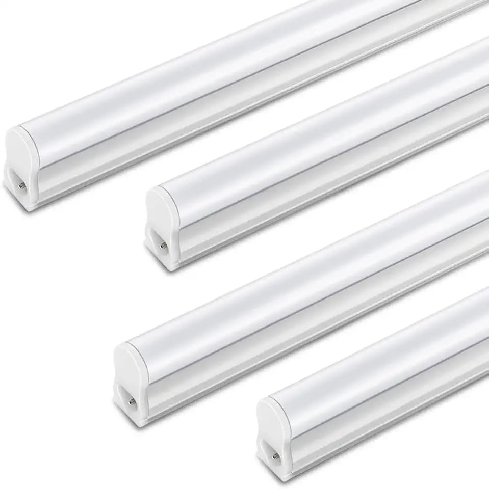 Pak T5 LED Shop Light 4FT 2800LM 6500K 20W Garage Cabinet Lighting 4 Pack