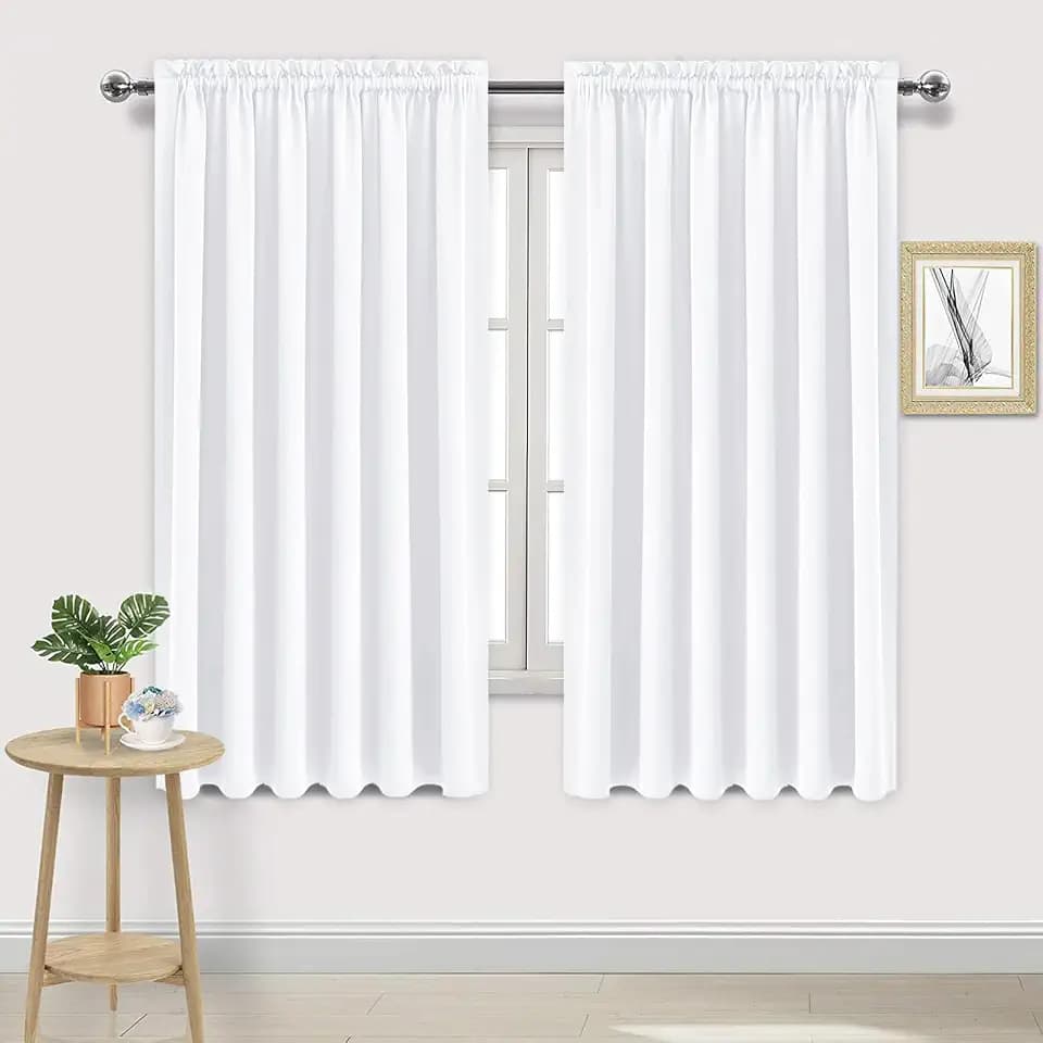 DWCN Wide Curtains 50% Light Blocking for Living Room 72 Inch Long 2 Panels