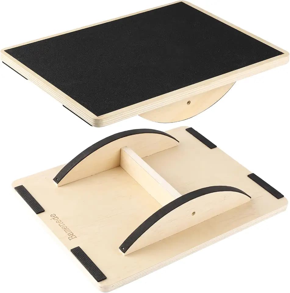 Professional Wooden Balance Board for Adults-Anti-Slip 350LBS Wobble Board for Physical Therapy Standing Desk Core Strength-Rocker Board Balancing Board