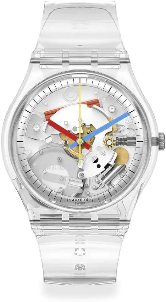 Swatch Gent Biosourced Unisex Watch Casual Polymer Transparent Quartz Waterproof Clearly Gent