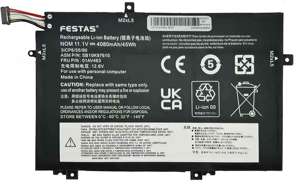 01AV463 01AV464 L17C3P52 L17L3P52 Akku Kompatibel mit Lenovo ThinkPad L480 L490 L580 L590 L14 L15 Series 01AV465 01AV466 L17M3P53 L17M3 P54 SBB 10K97610 SB10K97611 Laptop