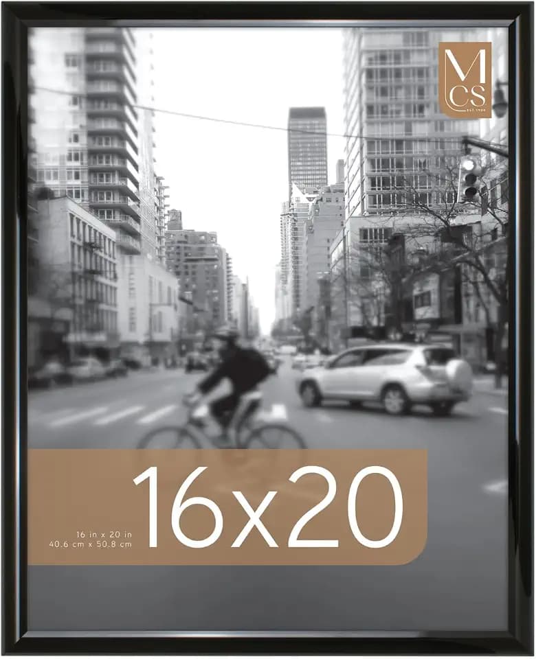 MCS Trendsetter Poster Frame, 16x20, Black High-Gloss, 1-Pack