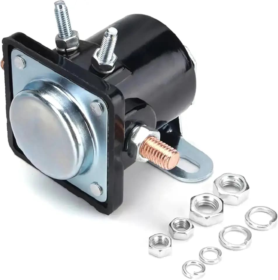 cyclingcolors 1x Solenoid Automatisches Starterrelais Magnetstarterrelais Universal 12V 100A 4-polig Magnetrelais für Rasenmäher Rasentraktoren Traktor