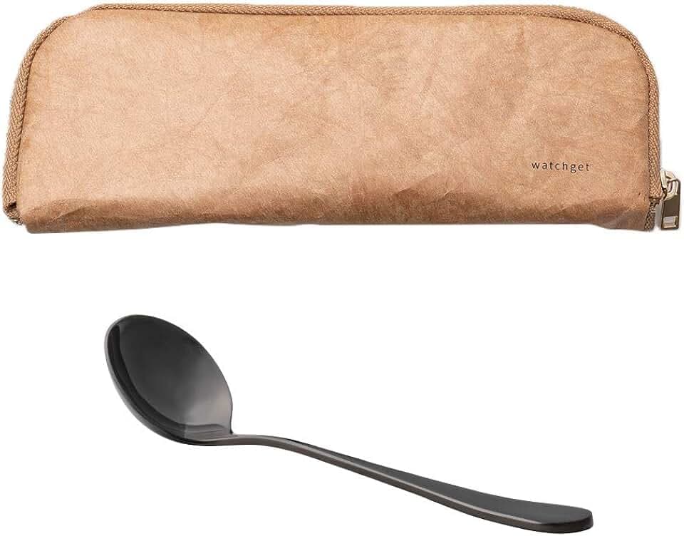 watchget Professional Coffee Cupping Spoon with Bag, Stainless Steel