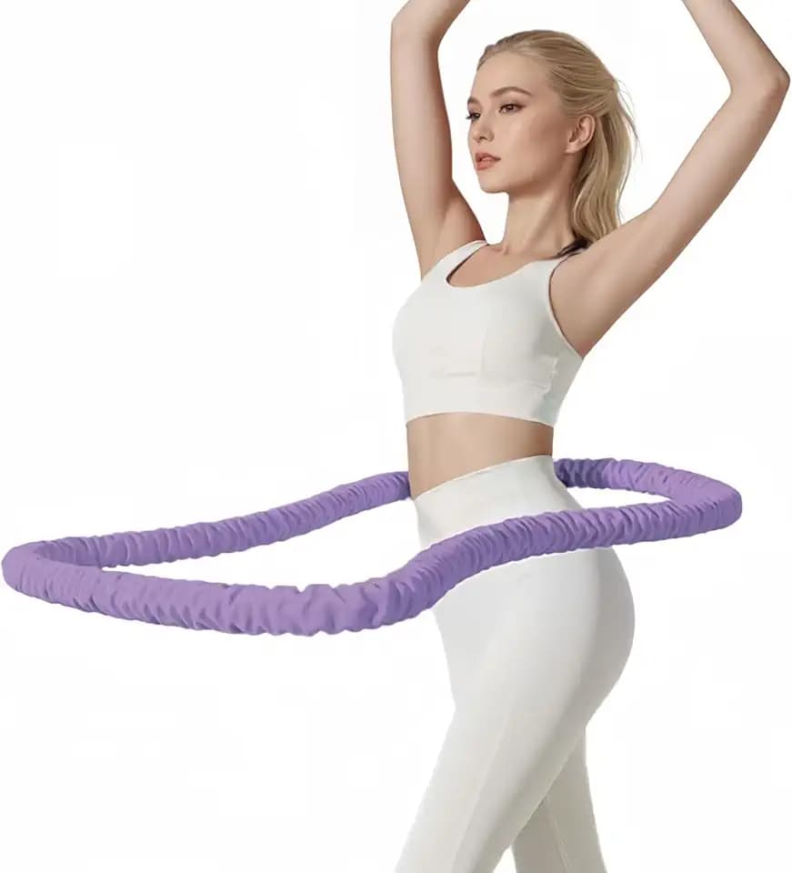 3 lbs Soft Weighted Hoop for Adults -Fold Gentle Fat Burning and Waist Toning, Pinch-Proof Design,Soft Material Won't Irritate Skin, Perfect for Home/Travel/Postpartum Recovery