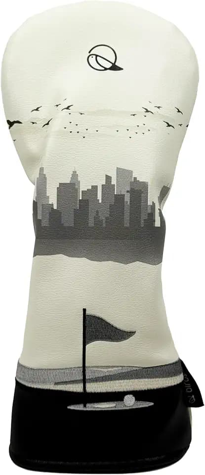 Golf Headcover for Hybrids and Fairway Woods Premium Leather Head Cover. Digitally Printed and Embroidered Design.