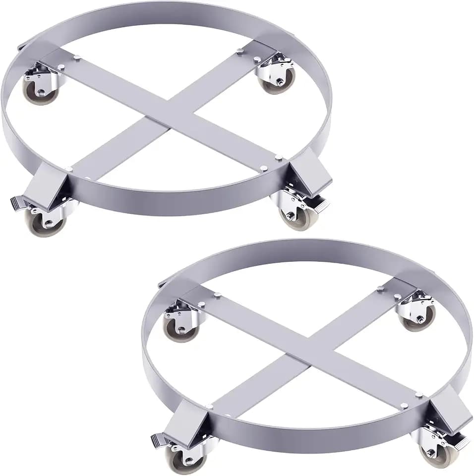 55 Gallon Steel Drum Dolly,Barrel Dolly Cart Drum Caddy for 55 Gallon Drum