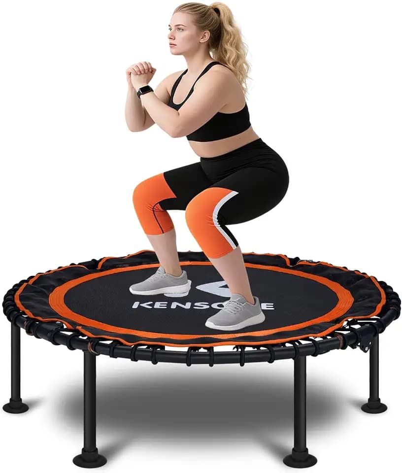 K KENSONE 40/48" Rebounder Trampoline for Adults, Bungee, 450/550 LBS Quiet