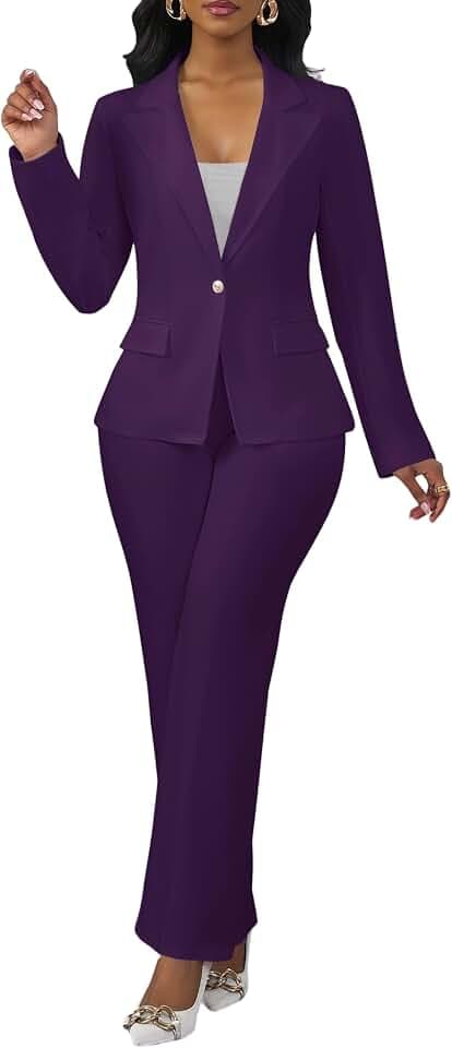 Salimdy 2 Piece Pant Suits for Women Business Casual Outfits