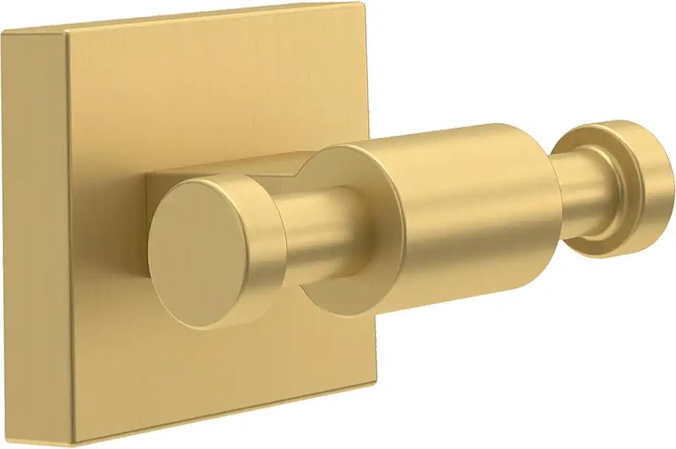 Franklin Brass Maxted (1-Pack) Towel Hooks Modern Gold Wall Mounted for Robes 2-Prong Holder Bathroom Accessories MAX35-MG