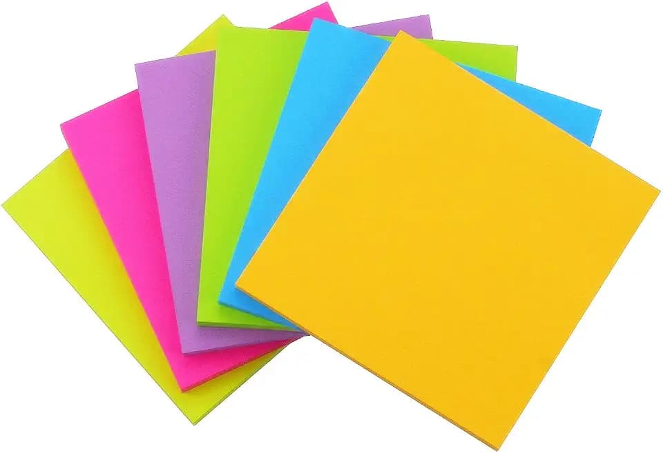 Early Buy Sticky Notes, 4x4 in, 6 Bright Colors, 6 Pads, 70 Sheets/Pad