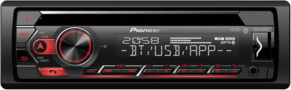Pioneer DEH-S420BT, 1-DIN Autoradio, CD-Tuner mit RDS, Bluetooth, MP3, USB und AUX-Eingang, Freisprecheinrichtung, Smart Sync App, 13-Band-Equalizer, iPod-Steuerung