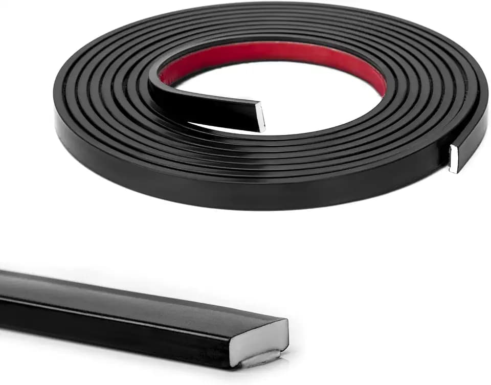 Art3d 10 ft Peel and Stick Flexible Molding Trim for Wall Tile Edge, Black