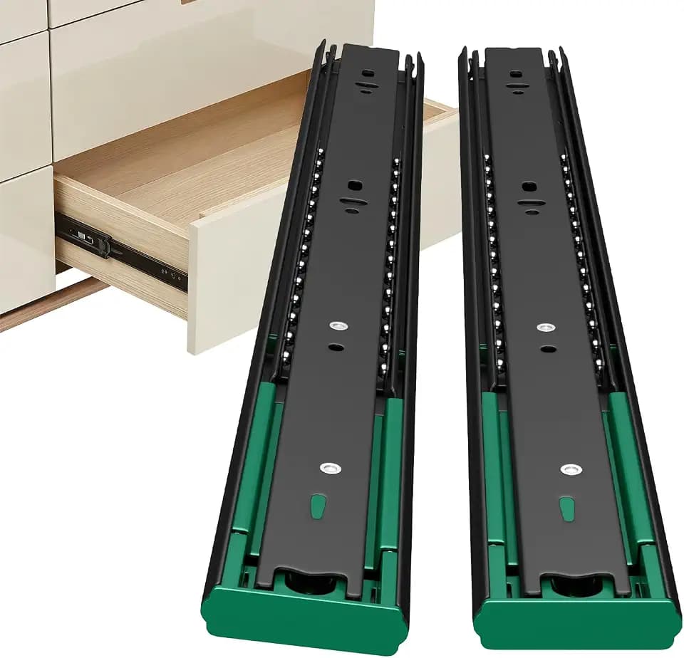 homdiy 10 Pairs Black Soft Close Drawer Slides 22 Inch Side Mount Runners