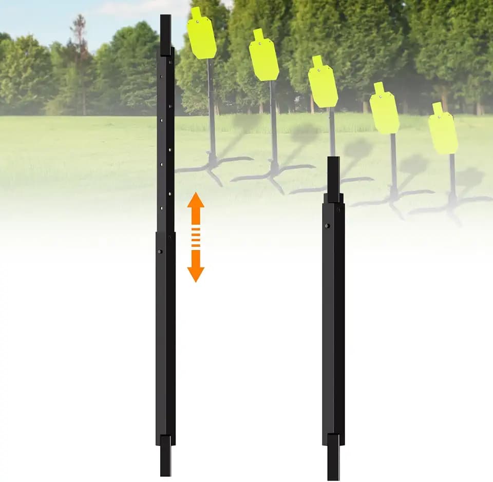 Highwild 2x4 Target Hanger | Target Stand Base | Adjustable Height Steel Post | AR500 Steel Gong Targets Conversion Adapter