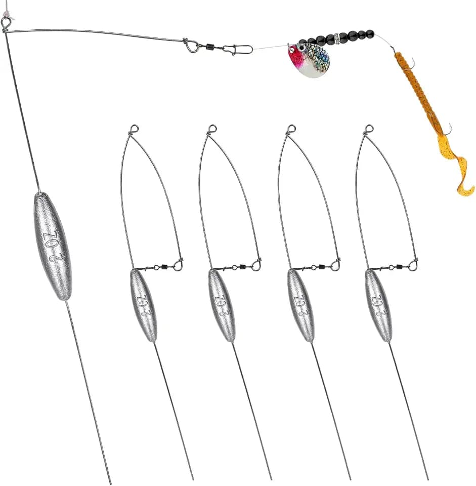 THKFISH 5 Pack Bottom Bouncer for Walleye Rigs Trolling Fishing Weight