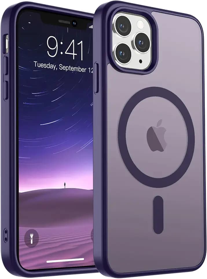 SUPFINE Magnetic for iPhone 11 Pro Max Case Dark Purple