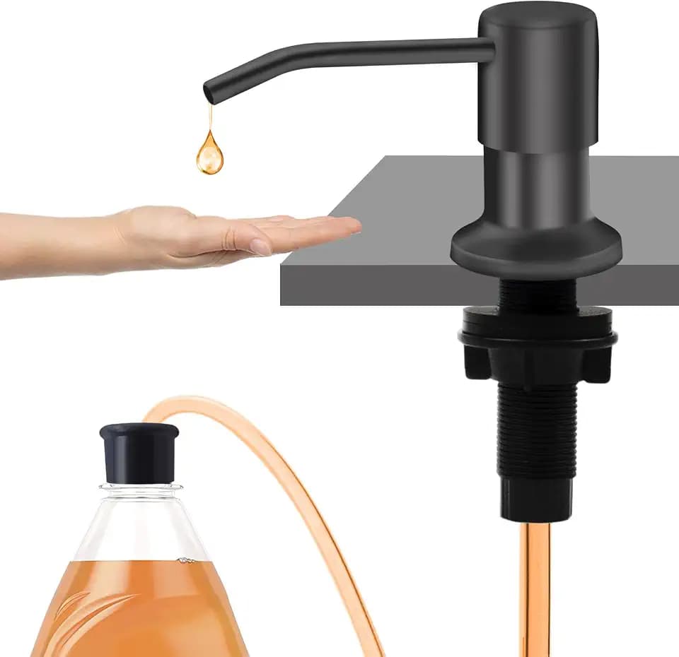Sink Soap Dispenser, Kichen Sink SoapDispenser, 47" Extension Tube kit, Under Sink Soap Dispenser Pump, No Need More Refills (Gray-2 Pack)