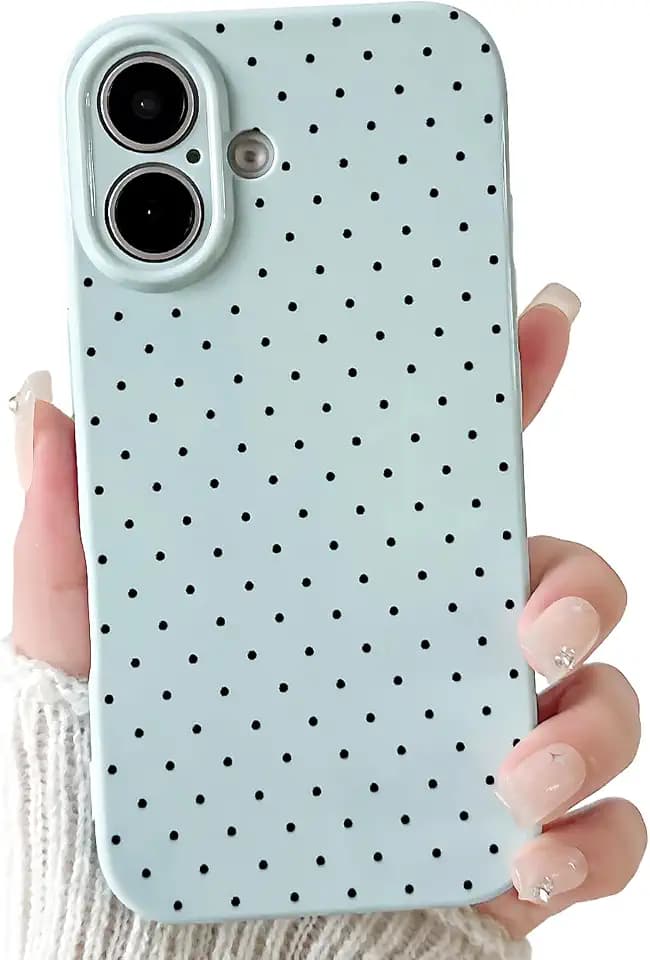 Lovmooful for iPhone 17 Case Cute Polka Dot Design-Blue