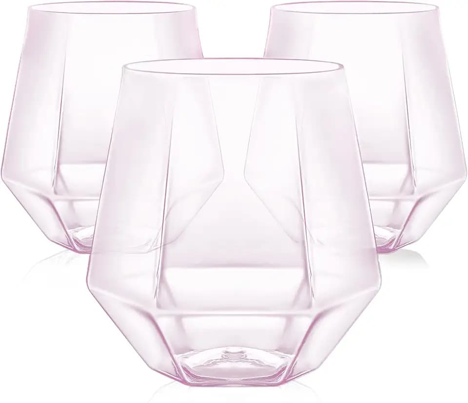 40 Pack Plastic Wine Glasses, 12 Oz Disposable Cocktail Whiskey Glasses