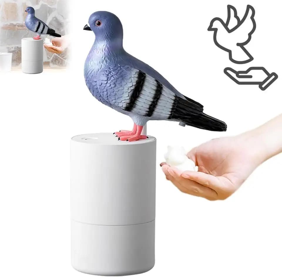 Taubenschaumseifenspender, Automatischer Seifenspender Berührungsloser, Automatischer Handseifespender, Abs -nachfüllbarer Vogelinduktionsseifenspender für die Küchenbadhalle