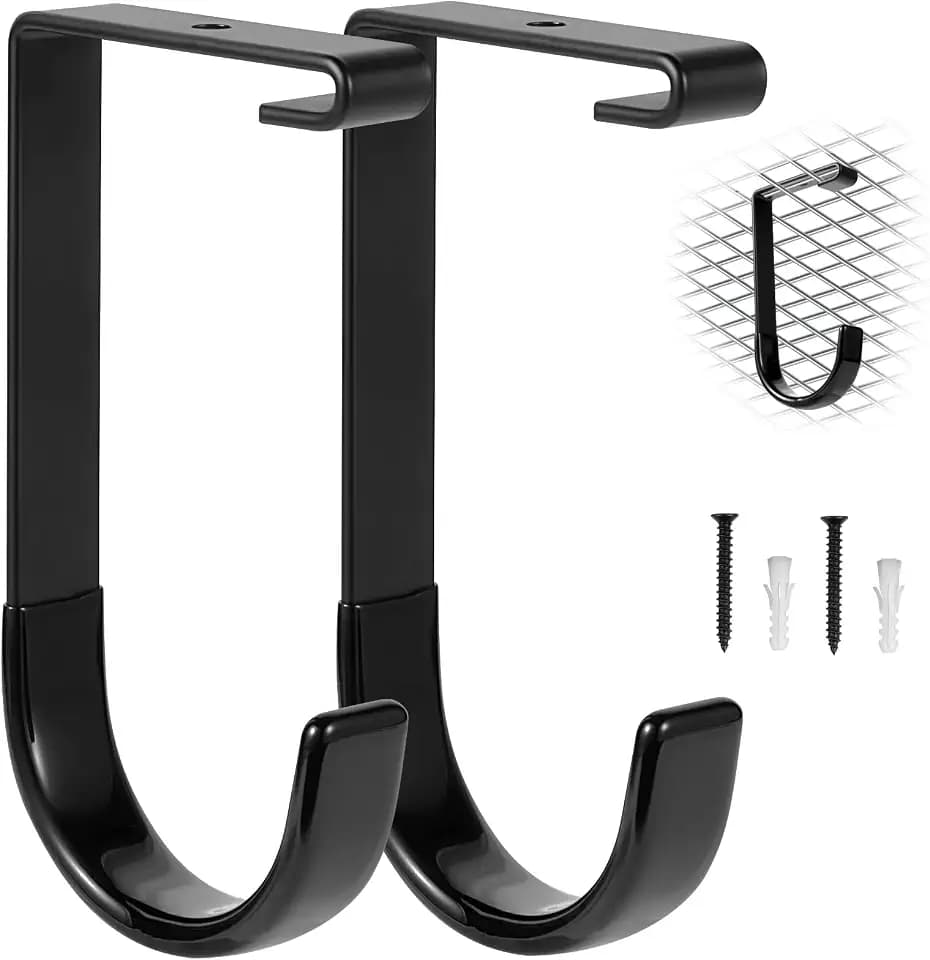 2 Pack Bike Hooks for Garage Ceiling Mount Rack- Anti-Slip Coating