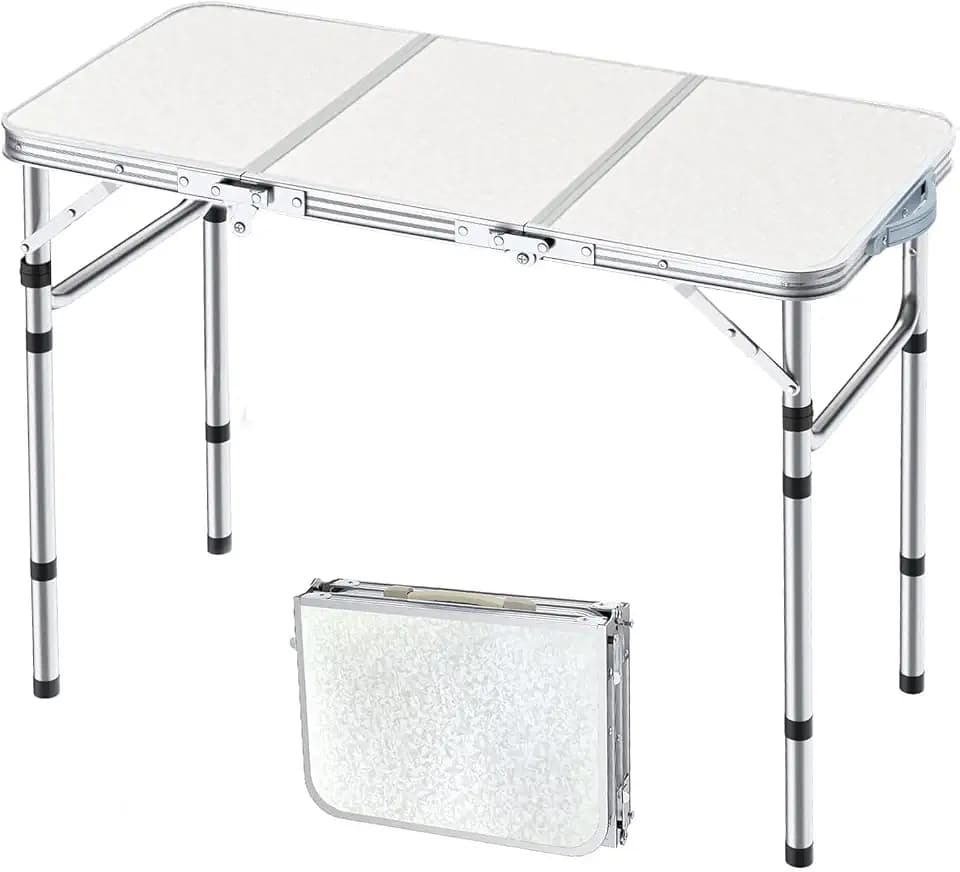 Yriuat Folding Camping Table 3ft Portable Picnic Table, 35" x 16"