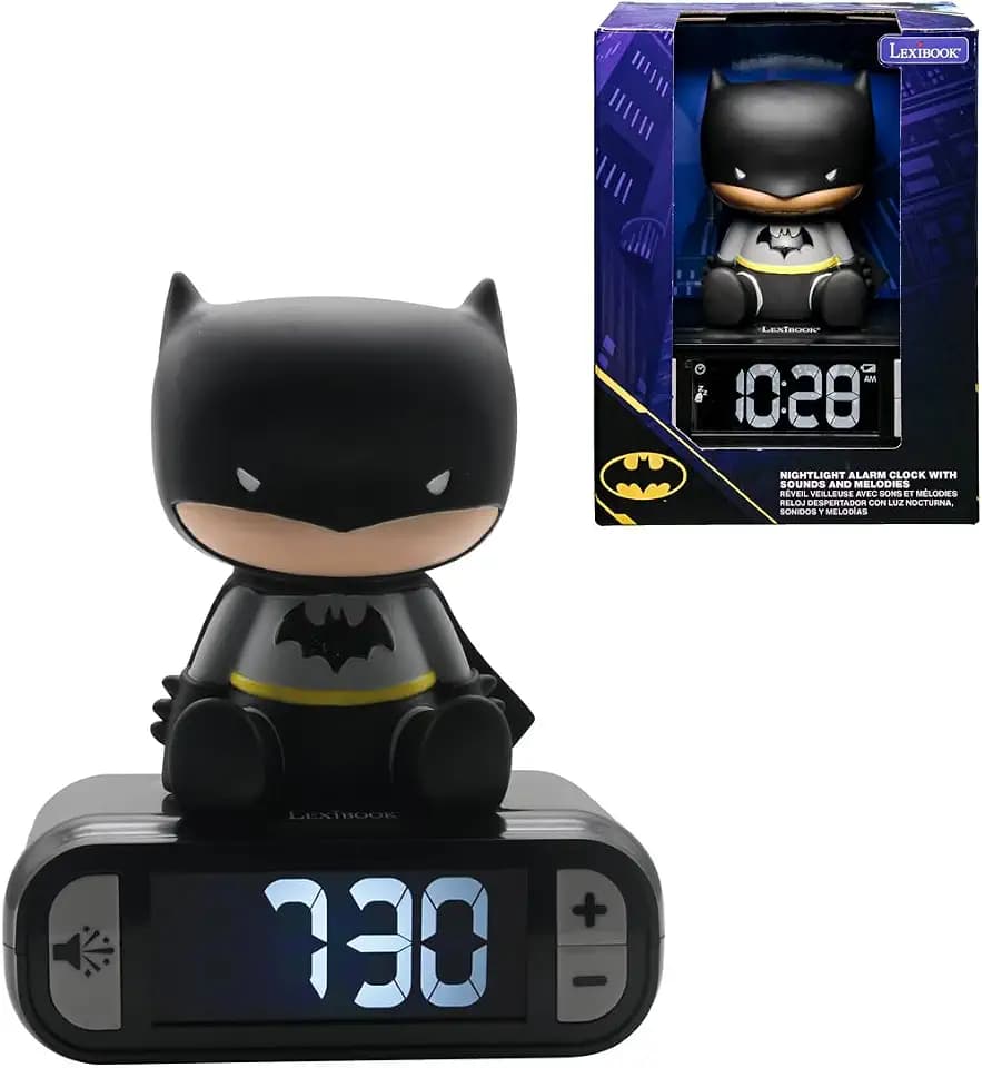 LEXiBOOK, Batman Nightlight Alarm Clock, RL800BAT