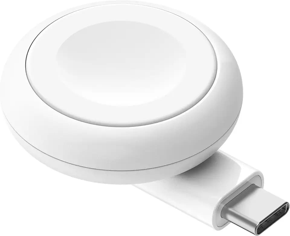 Belkin BoostCharge tragbares USB-C Apple Watch Ladegerät – MFi-zertifiziertes USB-C-Ladegerät für die Apple Watch Series 11, 10, 9, 8, 7, Ultra usw. – kompatibel mit MacBook, iPhone 17 usw. – Weiß