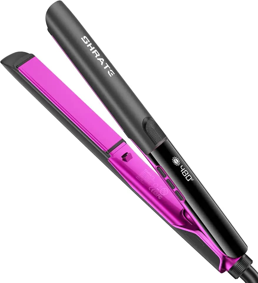SHRATE Flat Iron Hair Straightener | 2 in 1 Flat Iron and Curler | 1.2 Inch