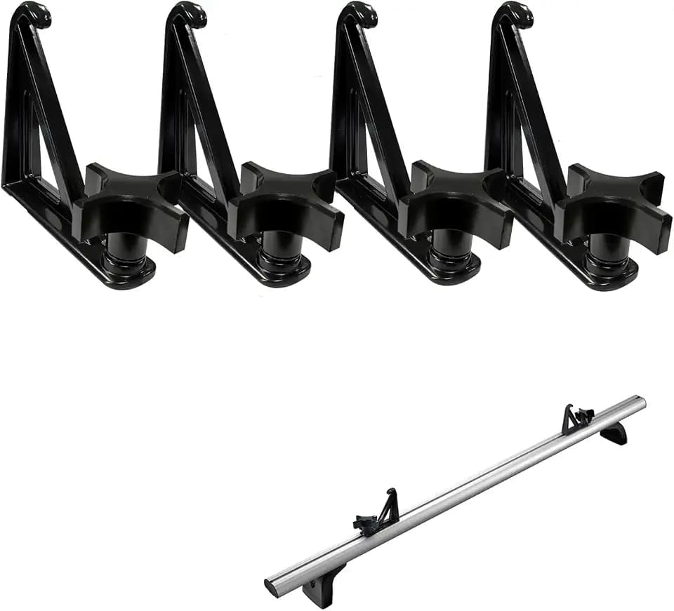 T-Slot Load Stops Brackets for Truck Crossbar, Ladder & Kayak, 4 Pack