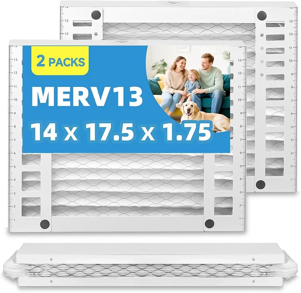 DR90 14 x 17.5 x1.75 Dehumidifier Filter MERV 13 Compatible with DR90, DR120 (50070171-002) and Santa Fe Advance90, Advance100, Advance120, Advance2#4037722-01 2 Packs