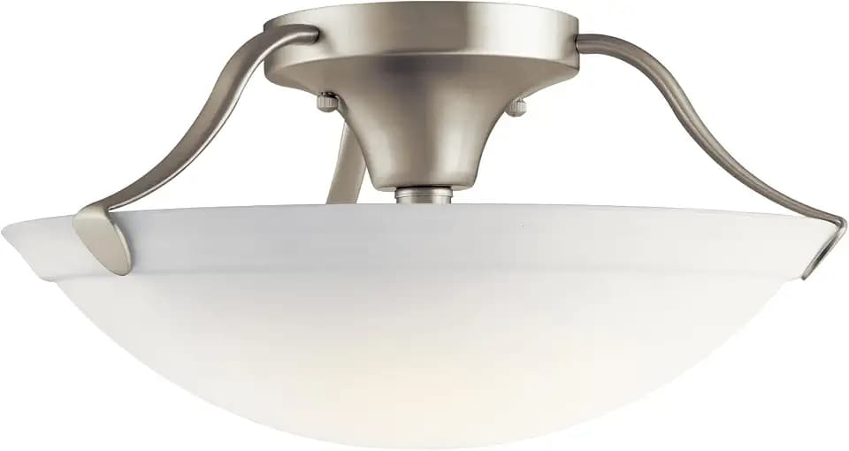 Kichler 15.5" 3-Light Semi-Flush Mount Light, Brushed Nickel